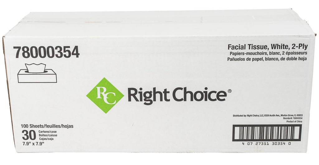2 Ply Facial Tissues - 30/100ct