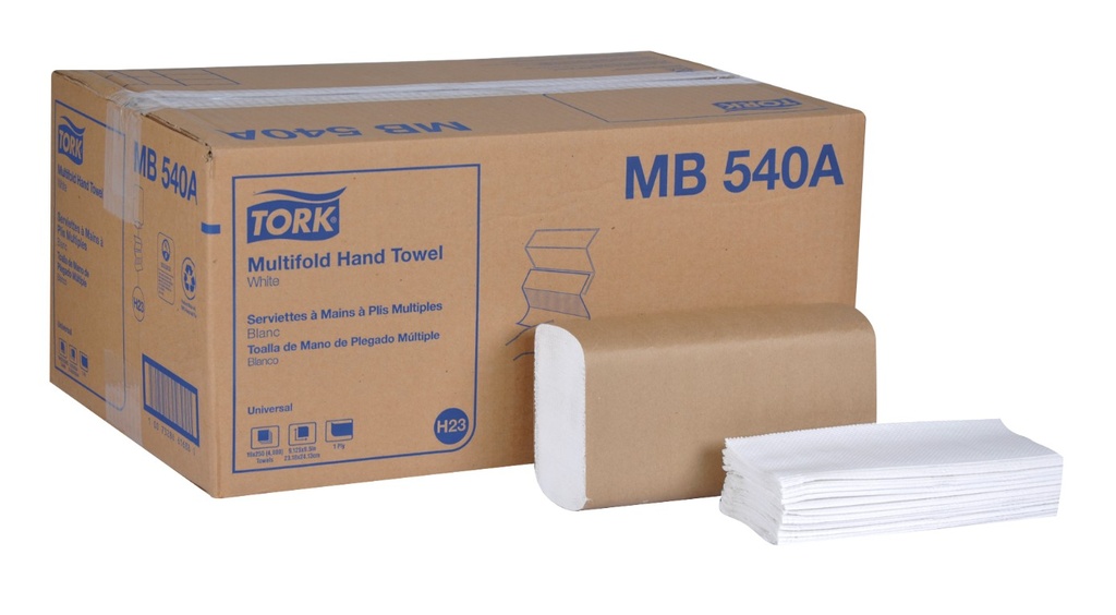 Tork White Multifold Towels-16/250ct