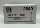 Medium Weight Plastic Forks -1000ct