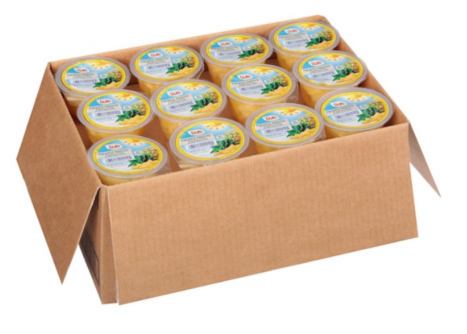 Pineapple Tidbit Cups In Juice - 36/4oz