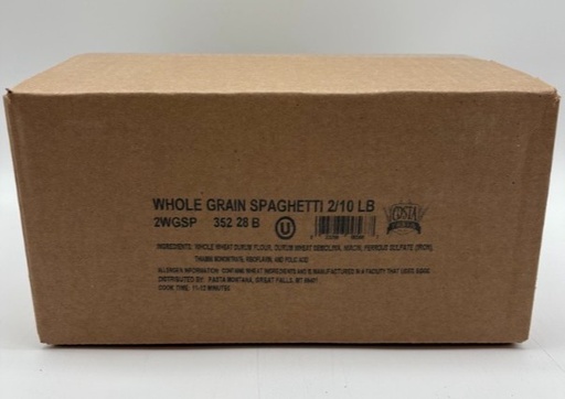 [6361] 51% Whole Grain Spaghetti Noodles - 20lb