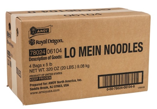 [6394] Frozen Lo Mein Noodles - 4/5lb
