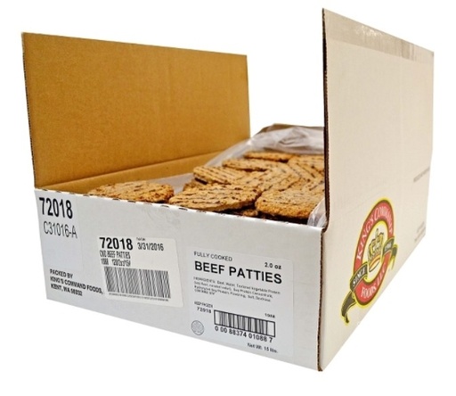 [7547] Precooked Hamburger Patties - 120/2oz