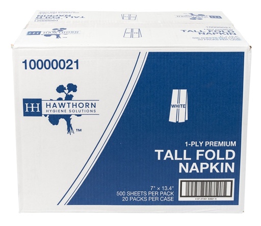 [8320] Tall 1 Ply Napkins - 20/500ct