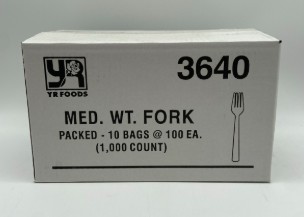 [8605] Medium Weight Plastic Forks -1000ct