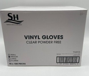 [9430] Medium Vinyl Gloves - 10/100ct