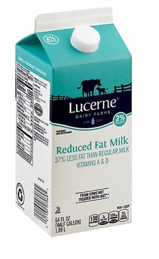 [1145] 2% Milk - Half Gallon - 12ct