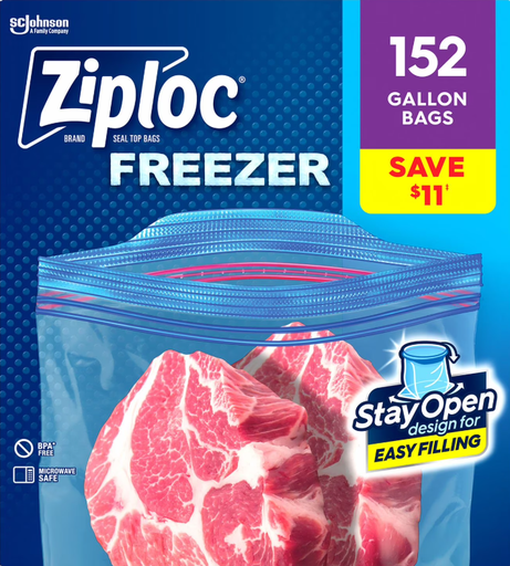 [A9147] Ziploc Gallon Bags - 152ct